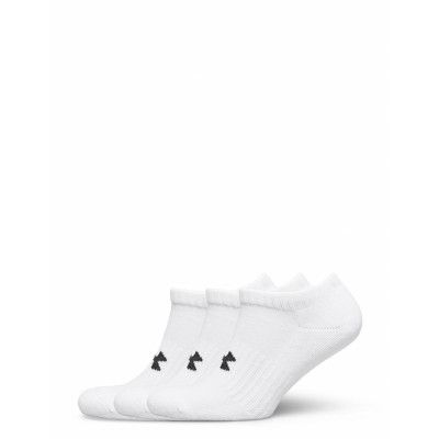 Ua Core No Show 3Pk Ankelstrumpor Korta Strumpor Vit Under Armour