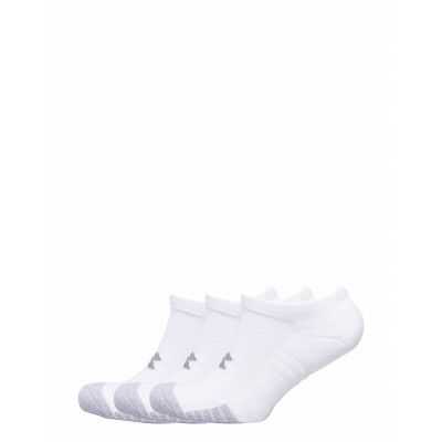 Ua Heatgear No Show 3Pk Ankelstrumpor Korta Strumpor Vit Under Armour