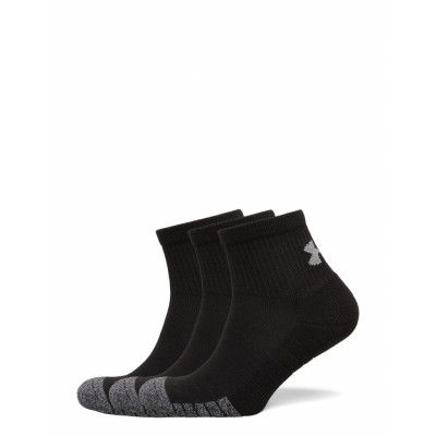 Ua Heatgear Quarter 3Pk Ankelstrumpor Korta Strumpor Svart Under Armour