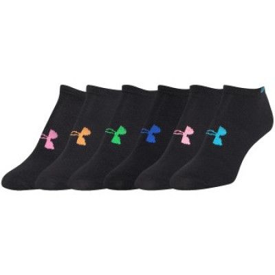 Under Armour 6-pack Solid No Show Socks * Fri Frakt * * Kampanj *