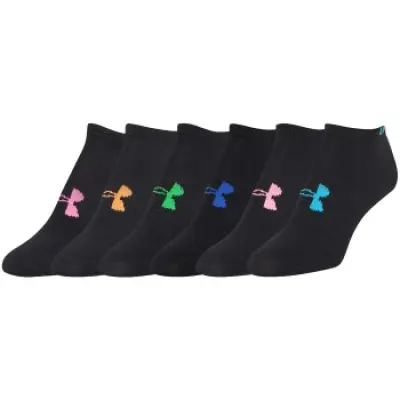 Under Armour 6-pack Solid No Show Socks * Fri Frakt * * Kampanj *