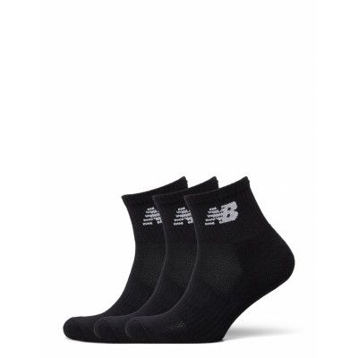 Unisex Response Performance Quarter 3 Pack Sport Socks Footies-ankle Socks Svart New Balance