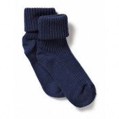 Melton Wool - Babysock Heavy Rib Blå