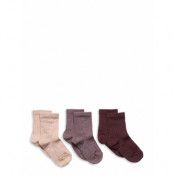 Mp Denmark Wool Rib Socks - 3-Pack Multi/patterned