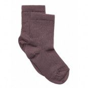 Mp Denmark Wool Rib Socks Lila