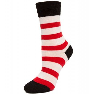 Woolsmile - Ullstrumpor - Rödvit randig
