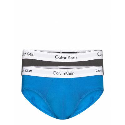 2p Hip Brief Kalsonger Y-front Briefs Blå Calvin Klein