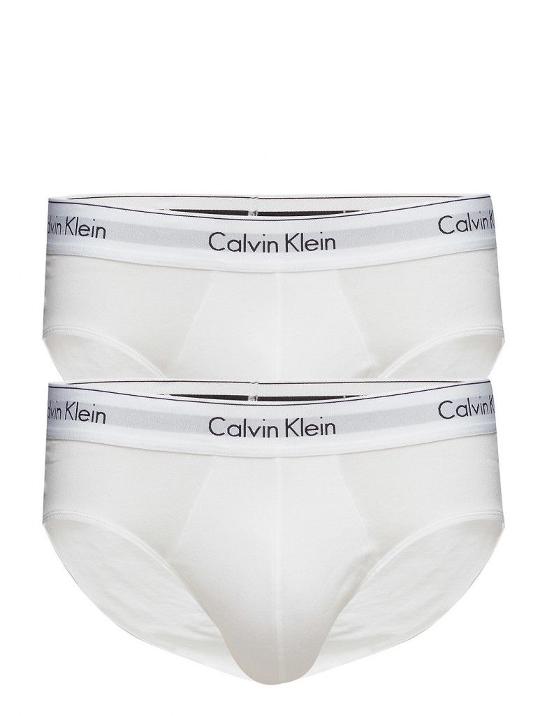 2p Hip Brief Kalsonger Y-front Briefs Vit Calvin Klein - Underkläderbutiken
