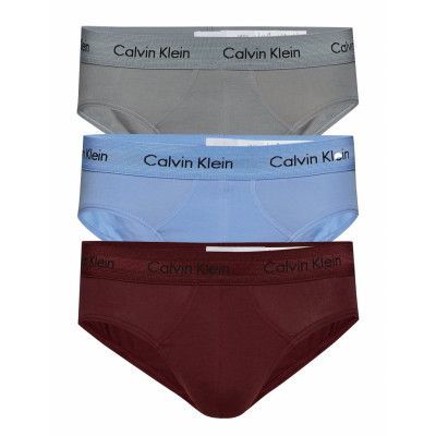 Hip Brief 3Pk Kalsonger Y-front Briefs Silver Calvin Klein