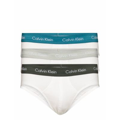 Hip Brief 3Pk Kalsonger Y-front Briefs Vit Calvin Klein
