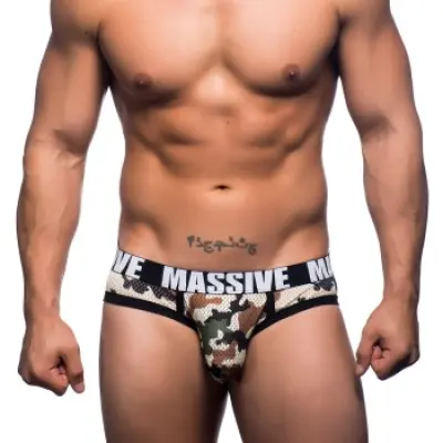 Andrew Christian MASSIVE Camouflage Mesh Brief * Fri Frakt *