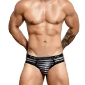 Andrew Christian MASSIVE Glam Stripe Brief * Fri Frakt *