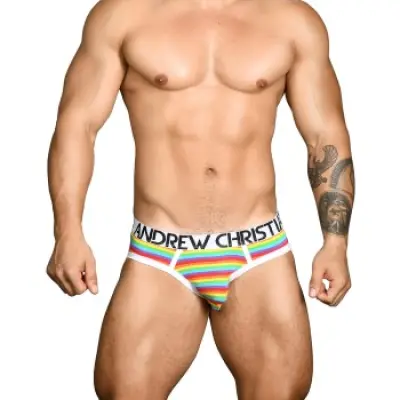 Andrew Christian Pride Rainbow Stripe Love Brief * Fri Frakt * * Kampanj *