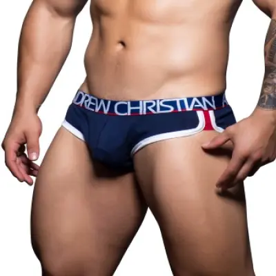 Andrew Christian Show-It Retro Pop Cotton Brief * Fri Frakt *