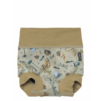 Mikk-line Baby Swim Pant Recycled Aop Khaki Green