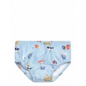 Baby Swimdiaper, Aop Swimwear Nappie Briefs Blue Color Kids