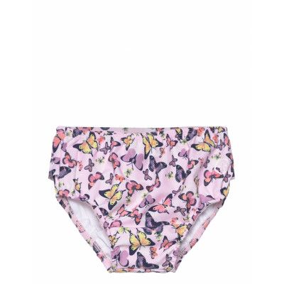Color Kids Baby Swimdiaper W. Frills,Aop Rosa
