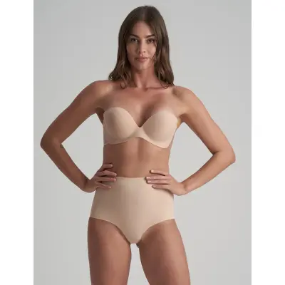 Bye Bra Sculpting Mid Waist Brief - Beige - L