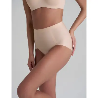 Bye Bra Smooth Essentials Mid Waist Brief 2-Pack - Beige - S