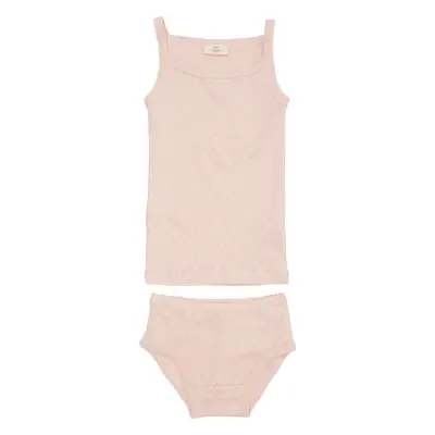 Copenhagen Colors Pointelle Heart Underwear Set - Pink - 128