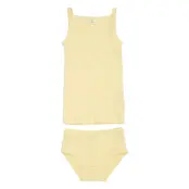 Copenhagen Colors Pointelle Heart Underwear Set - Yellow - 98