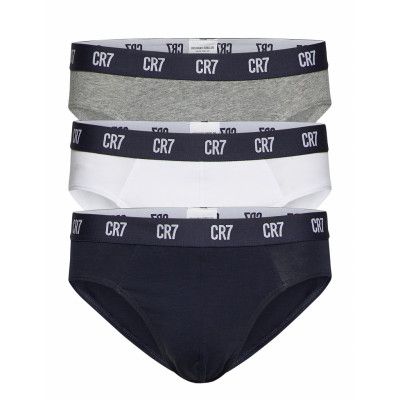 Cr7 Basic, Brief, 3-Pack Kalsonger Y-front Briefs Grå CR7