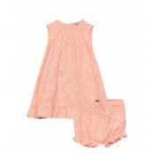 Dress Ss W/Briefs Aop Sets Sets With Short-sleeved T-shirt Coral Minymo