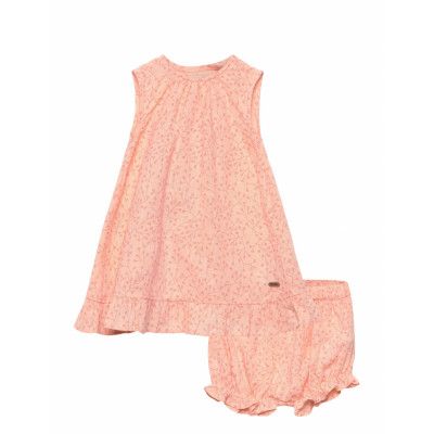 Dress Ss W/Briefs Aop Sets Sets With Short-sleeved T-shirt Coral Minymo