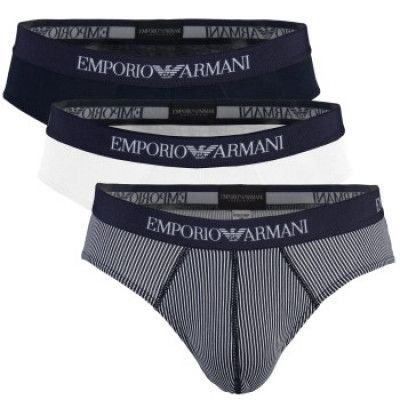Emporio Armani 3-pack Colored Basic Pure Cotton Briefs