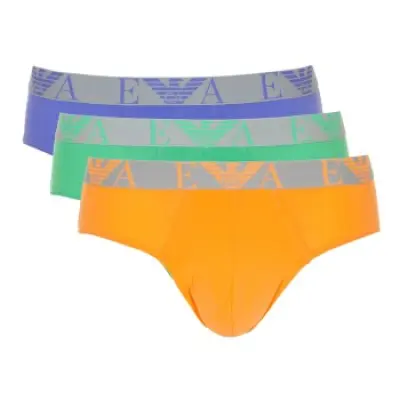 Emporio Armani 3-pack Colored Basic Pure Cotton Briefs