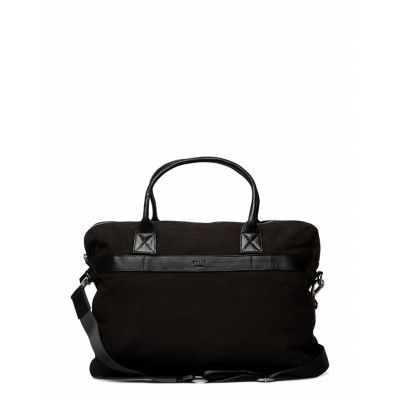 Fly Canvas Brief 2 Room Portfölj Väska Svart Still Nordic