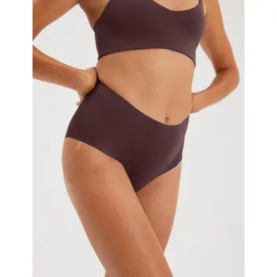 Girlfriend Collective High-Rise Brief, Bonded - Brown - M