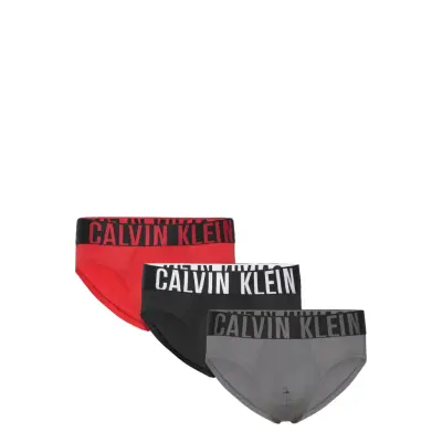 Hip Brief 3Pk Kalsonger Y-front Briefs Grå Calvin Klein