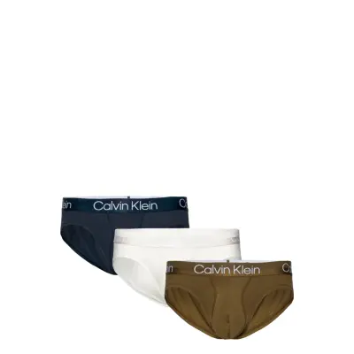 Hip Brief 3Pk *Villkorat Erbjudande Kalsonger Y-front Briefs Marinblå Calvin Klein