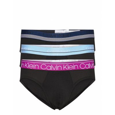 Hip Brief 3Pk Kalsonger Y-front Briefs Svart Calvin Klein