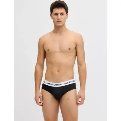 Jack & Jones Jacmason Solid Briefs 3-Pack - Black - M