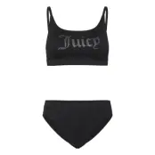 Juicy Diamante Bralette And High Leg Brief Sets Lingerie Bras & Tops Soft Bras Bralette Svart Juicy Couture