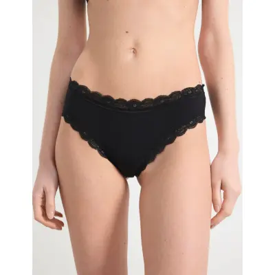 Lindex 3-Pack Brazilian Briefs With Regular Waist - Black - XL