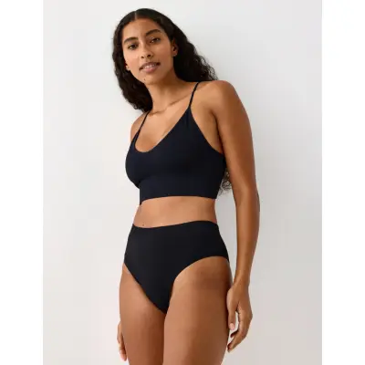 Lindex Brief  Brazilian High Seamless - Black - XS