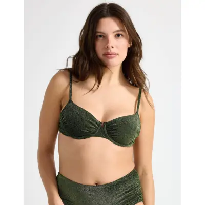 Lindex Brief Clara Hipster Lurex - Green - S
