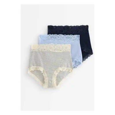 Lindex 3-Pack Briefs With High Waist - Navy - L
