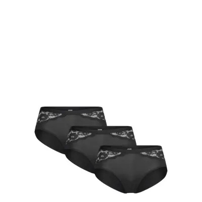 Lindex Brief Iris Regular 3 Pack - Black - XXL