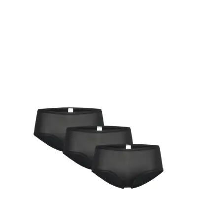 Lindex Brief Polly Reg Micro 3 Pack - Black - 34