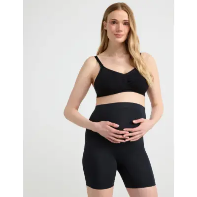 Lindex Brief Seamless Biker High Mom - Black - 34