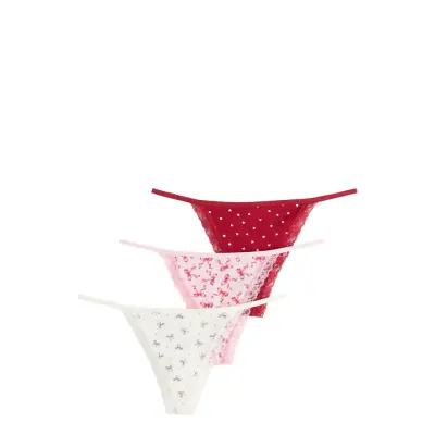 Lindex Brief Thong Jennie Cotton Lace - Red - L