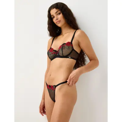 Lindex Brief Thong Low Belle - Black - S