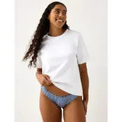 Lindex Brief Thong Low Scrunchie Micr - Blue - XXL