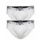 Mens Knit 2Pack Brie Kalsonger Y-front Briefs White Emporio Armani