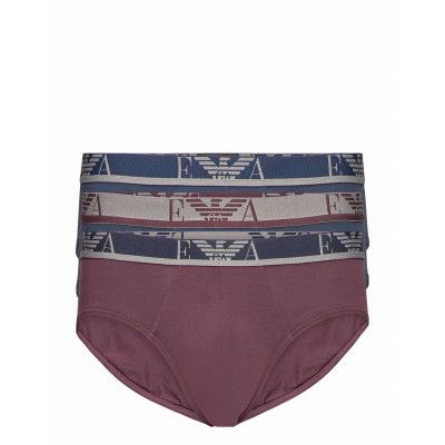 Men's Knit 3-Pack Brief Kalsonger Y-front Briefs Multi/mönstrad Emporio Armani