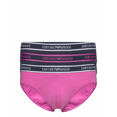 Men's Knit 3-Pack Brief Kalsonger Y-front Briefs Rosa Emporio Armani
